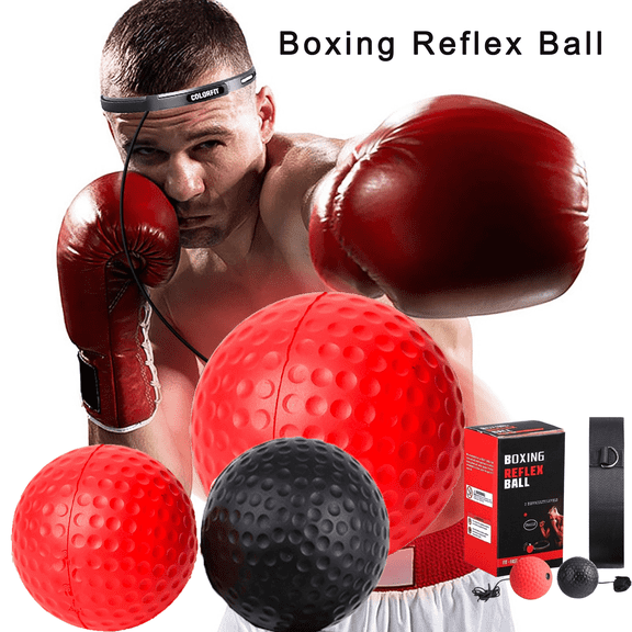 Boxing Reflex Ball Set of 2 Improve Speed, Hand-Eye Coordination, Boxbollen Game