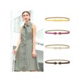 thumbnail image 4 of Extra-Skinny Waist Belt Metal Bow-knot No Buckle Thin Belt for Women Yellow, 4 of 5