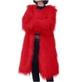 thumbnail image 5 of Lovzfmll Winter Coats for Women, Solid Color Long Length Jacket, Plush Fleece Coat, Winter Clothing, 5 of 8