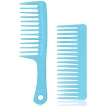 2PCS Wide Tooth Comb for Curly - Large Hair Detangling Comb,Styling Comb for Wet Dry Hair,Hair Care Comb for Women Men,Shampoo Shower Comb