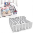 thumbnail image 3 of Underwear Storage Box Breathable Foldable Multiple Cells Drawer Organizer for Bras Socks6 Cells, 3 of 4