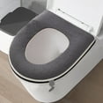 thumbnail image 1 of Fridja Christmas Decorations Thickened Toilet Seat with Carrying Handle Complete Coverage Winter Warm Household Toilet Seat Removable Waterproof Toilet Seat, 1 of 6