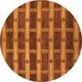 thumbnail image 1 of Ahgly Company Indoor Round Abstract Orange Contemporary Area Rugs, 3' Round, 1 of 1