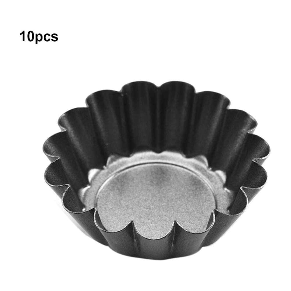 Selm Egg Tarts Mold,10Pcs Nonstick Egg Tarts Mold Pan Cake Cupcake