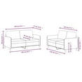 thumbnail image 4 of vidaXL 2 Piece Sofa Set Dark Grey Velvet, 4 of 4