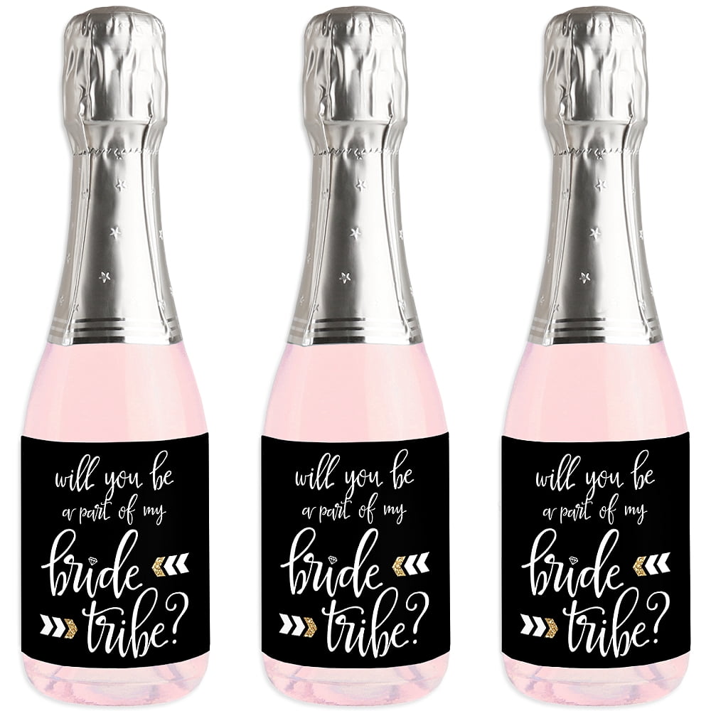 Bridesmaid Proposal Gift Bachelorette Party Favor Bridesmaid Gift Bridesmaid Mini Champagne Labels