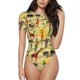 thumbnail image 1 of Balery Ethnic African Body de cuello redondo de manga corta para mujer Tops de manga corta Tops básicos-Small, 1 of 7