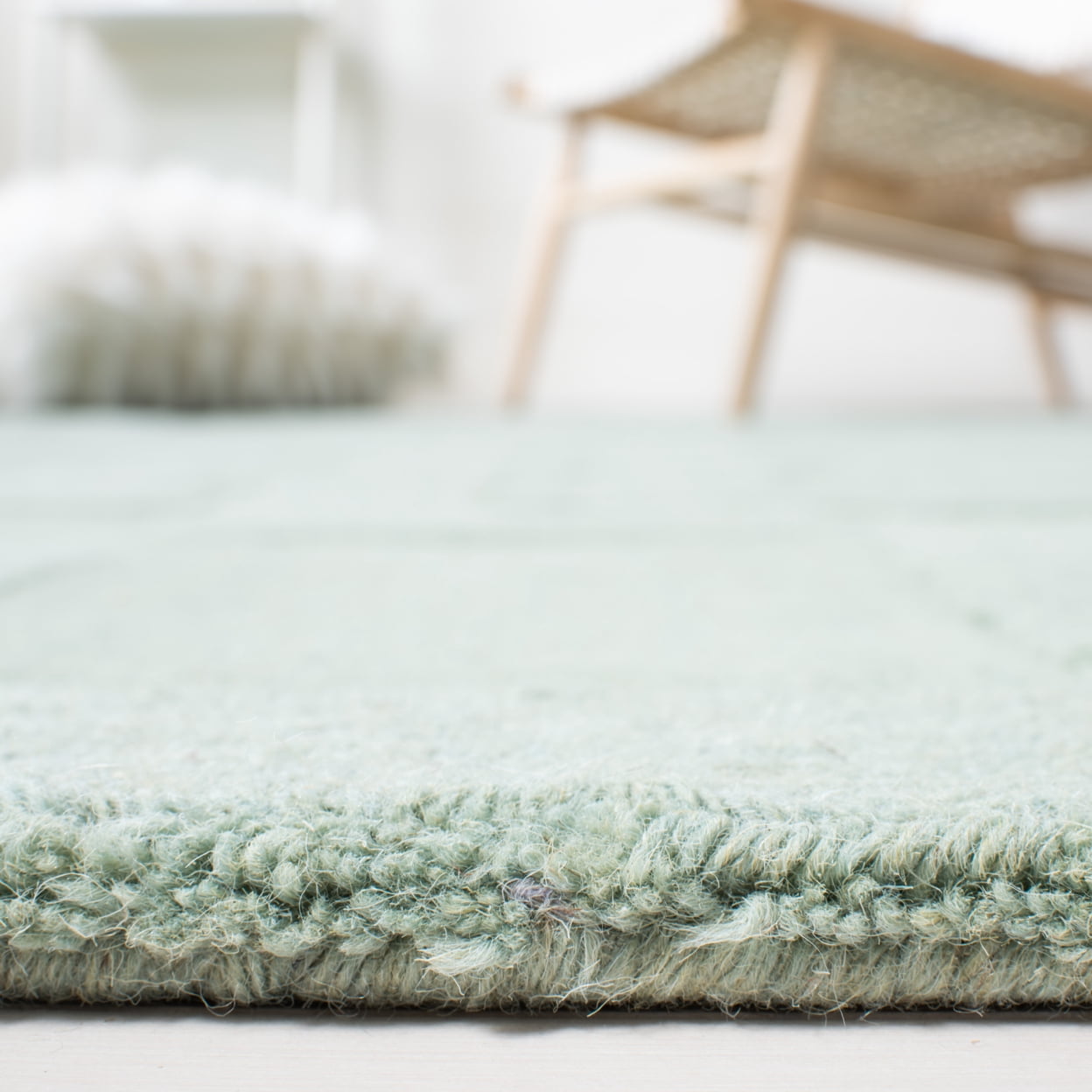 SAFAVIEH Martha Stewart Knot Geometric Wool Area Rug, Sea Anemone, 4' x 6'