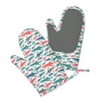 thumbnail image 5 of Cauagu Colorful Shark Print Oven Mitts 2 Piece Set,BBQ Gloves Grilling Gloves Kitchen Silicone Oven Gloves Heat Resistant Oven Mitts for Barbecue Cooking & Baking, 5 of 6