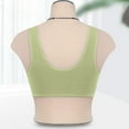 thumbnail image 5 of UoCefik Daisy Bras for Older Push Up No Underwire Front Closure Bras Wirefree Comfort Full Coverage Bra Breathable Bras Light Green 46, 5 of 5