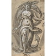 thumbnail image 3 of Hinrich Degener 12x18 Black Modern Framed Museum Art Print Titled - Standing Female Figure with an Anchor (Spes) (1600-1630), 3 of 5