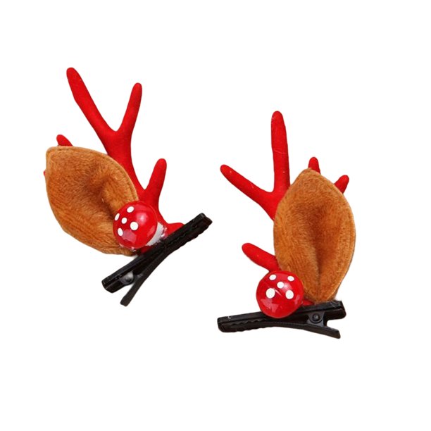 Toystoory Diadema de Navidad para fiesta de vacaciones, Cosplay, tocado de Navidad, Clips laterales de moda, accesorios de joyería para de niños y Kits de decoración para fiestas pinza de pelo rojo Toystoory HA070568-03