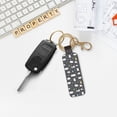 thumbnail image 5 of Wukai Lovely Penguin Print Leather Car Keychain, Universal Key Fob Keychain, Leather Key Chain Holder for Men and Women,360 Degree Rotatable, 5 of 5