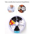 thumbnail image 5 of Rotating Weekly Pill Organizer, Portable Round 7 Day Medicine Case Supplements For Vitamins Fish Oil, Large Capacity Rotating Weekly Pill Case For Home, Travel, 5 of 8