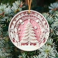 thumbnail image 1 of Christmas Acrylic Pendant Concave Textured Round Pendant Decoration, 1 of 6