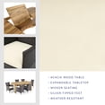 thumbnail image 3 of GDF Studio Kenerson Outdoor Wicker and Acacia Wood 7 Piece Dining Set with Cushion, Teak, Multibrown, and Beige, 3 of 10