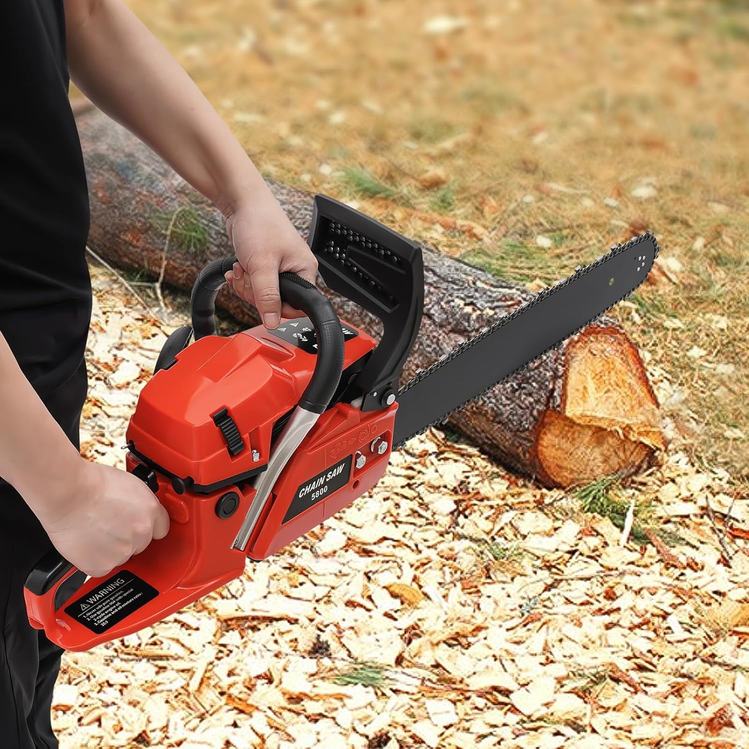 Chainsaw 58CC Power Chain Saw,20 Inch Guide Board Chain saws 2-Stroke Gasoline Handheld Cordless Petrol Chain Saws for Trees Gas Powered Farm, Ranch and Garden Tools