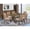 Light Sable, variant on East West Furniture X777SI737-7 7-Pc Dining Table Set- 6 Upholstered Dining Chairs with Limelight Linen Fabric Seat and Button Tufted Chair Back - Rectangular Table Top & Wooden Cross Legs -...