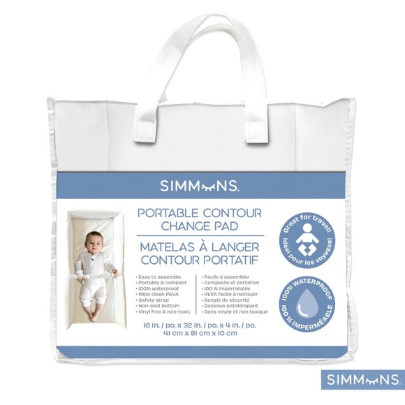 Simmons Portable Baby Change Pad White
