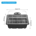 thumbnail image 2 of Unique Bargains Kit de Plateau de Semis 12 Cellules, avec Dômes d'Humidité Réglables et Base pour Plantation en Serre, Noir Lot de 10, 2 of 7
