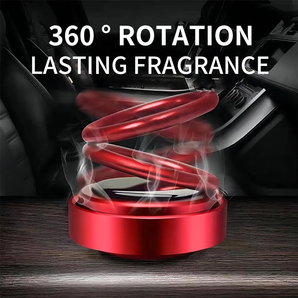 Solar Rotating Car Perfume Air Freshener Aromatherapy Ornament Car Accessories;