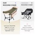 thumbnail image 3 of Folding Rocking Camping Chair, Portable Padded Outdoor Rocker with High Back, Supports 330 lbs, 3 of 13
