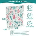 thumbnail image 5 of Musical Notes and Instruments 3 Ring Hardcover Binders 1.5in Round Rings for Letter-Size Folder Paper Organizer Pockets for Office Student Recipe, 5 of 9