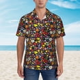 thumbnail image 4 of Daiia Spring And Summer Flowers Hawaiian Shirt for Men Gentle Cotton Regular Short Sleeve Casual-3X-Large, 4 of 9