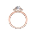thumbnail image 2 of 0.70 Carat Brilliant Round Cut Real Diamond Elegant Halo Wedding Ring for Women Solid 18K Rose Gold Size 10, 2 of 8