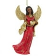 thumbnail image 4 of Kurt Adler 4.75" Resin Red & Gold African American Angel Ornament 3/asstd, 4 of 6