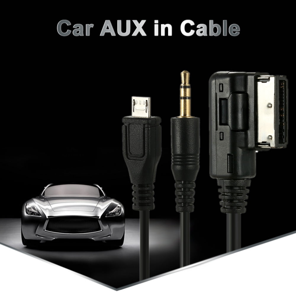 Haofy 2 in 1 Music Interface MDI AMI MMI to 3.5mm Jack & USB Charger Cable Compatible Audi USB Cable for Audi A6L A8L Q7 A3 A4L A5 A1 Audi USB Aux Adapter Cable