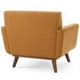 thumbnail image 4 of Modway Engage Top-Grain Leather Living Room Accent Armchair in Tan, 4 of 8