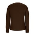 thumbnail image 4 of Ailaofu Womens Tops Long Sleeve Lightweight Shirts 2025 Fall Fashion Clothing Trendy Tops Crewneck Basic Tee, 4 of 6