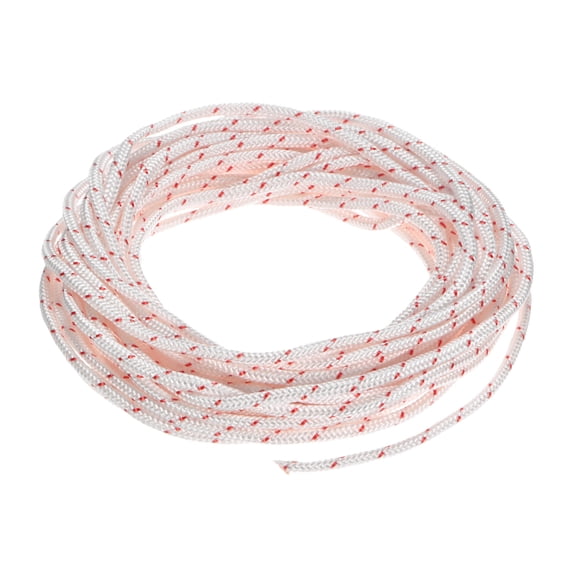 Uxcell Recoil Starter Rope Pull Cord 4mm 10m Nylon Pull Cord for Chainsaw White Red