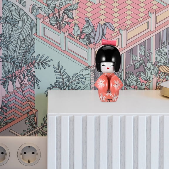 Mobestech Japanese Home Decor Wooden Pink 1Pack