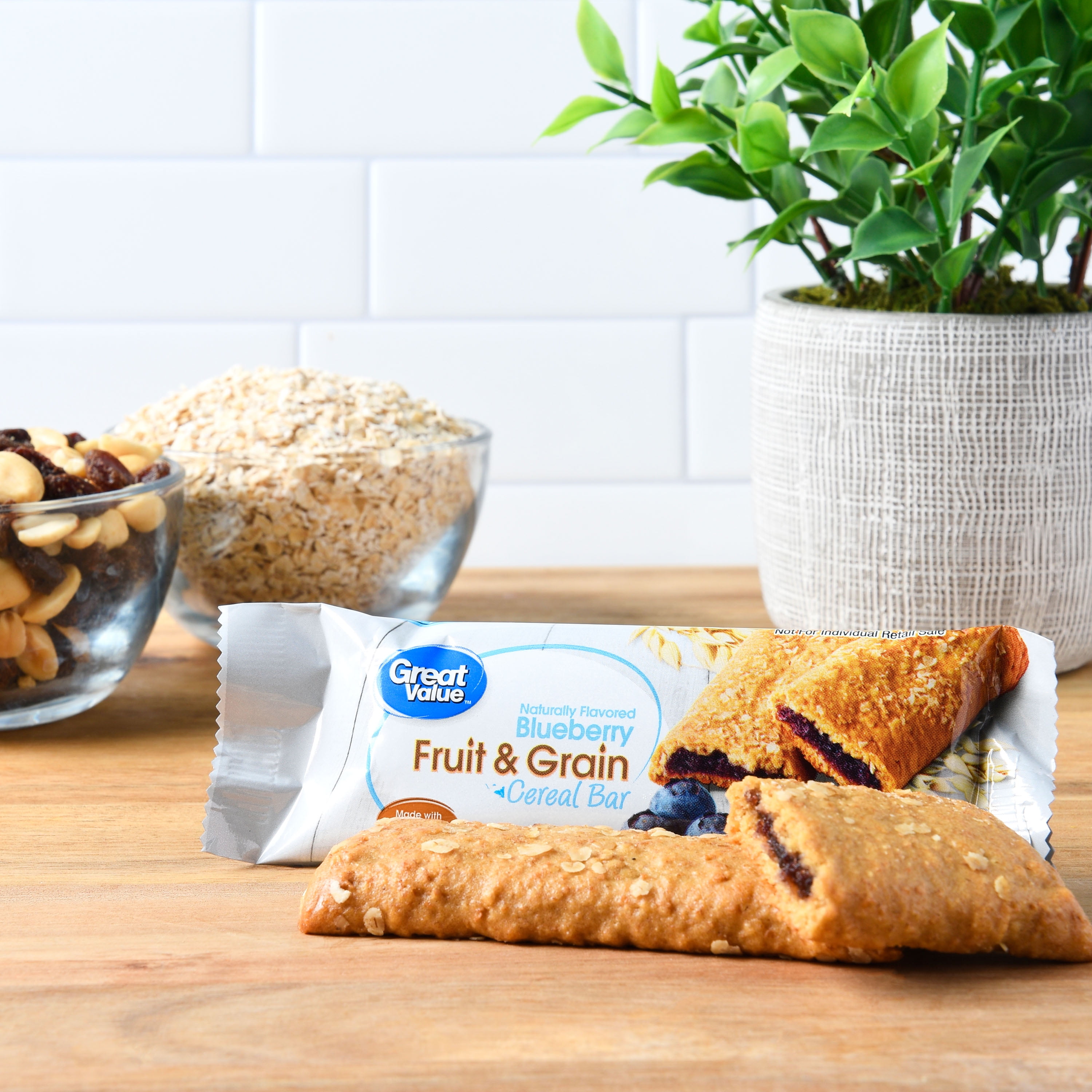 Great Value Blueberry Fruit & Grain Bars, 1.3 oz, 16 Count