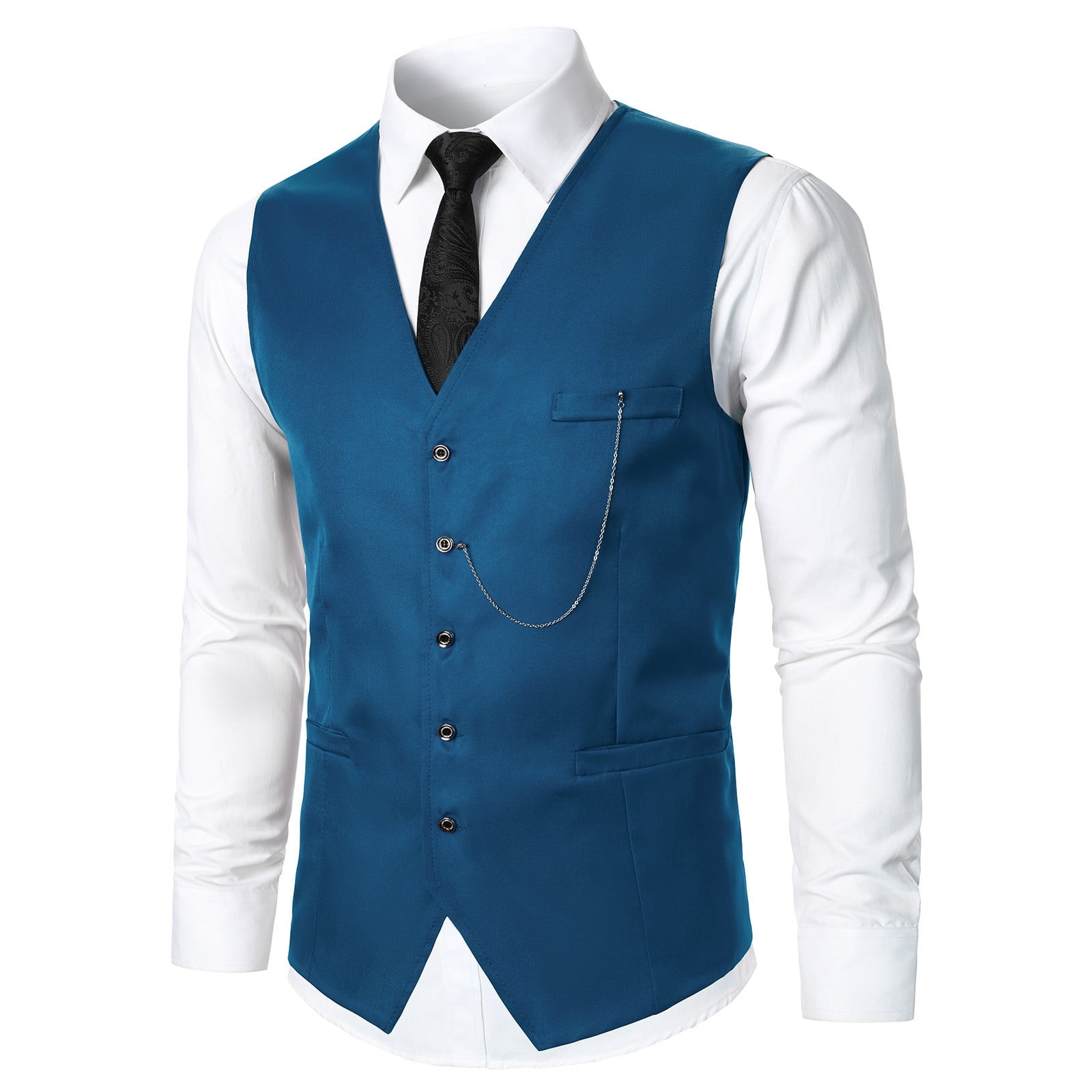JDEFEG Men T Shirts Pack Mens Business Formal Casual Wedding