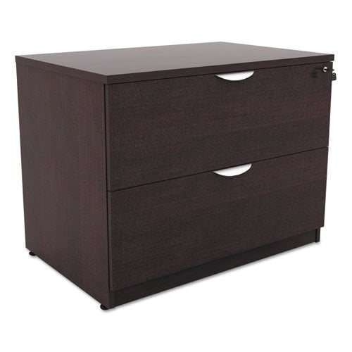 Alera 2 Drawers Lateral Lockable Filing Cabinet, Espresso