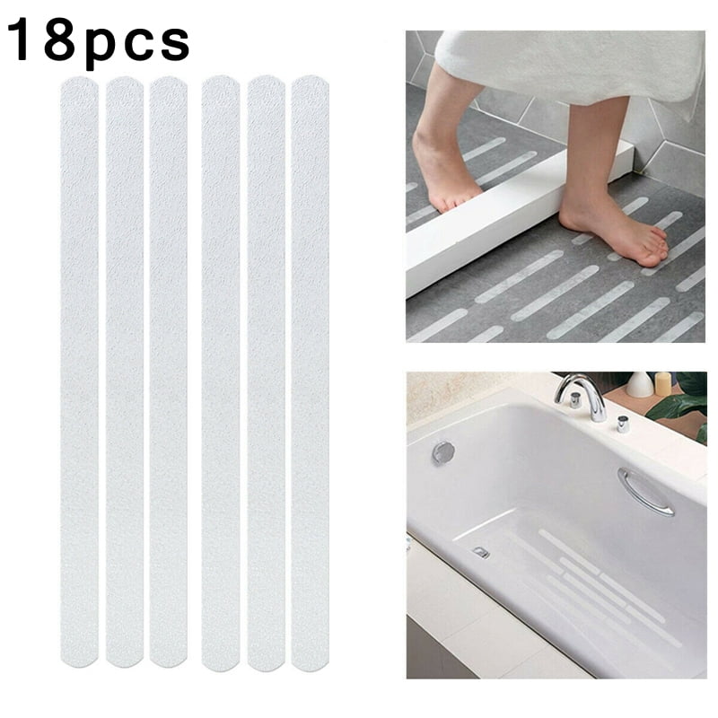 6/18PCS Bathroom Safety Strips Anti-Slip Mat Shower Strips Bath Tub Applique 