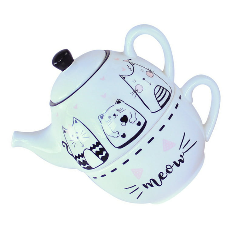 Kichvoe 1 Set cup tea kettle ceramic tea serving kit cute teapot tea pot  chinese tea brewing kit tea for one tea kit home teaware ceramics decorate