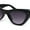 Black - Smoke, variant on Retro Womens Thick Plastic Iconic Beveled Cat Eye Hipster Sunglasses Black - Smoke