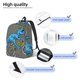 thumbnail image 3 of Balery Fun Riding Dinosaur Mochila Clásica Impresa Básica para Viaje, Mochila Escolar Resistente al Agua, Mochila de Lona con Correas Ajustables-Small, 3 of 5