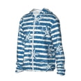 thumbnail image 2 of Rocae Ocean on Striped Print Breathable Sun Protection Hoodie Quick-Dry Lightweight Long Sleeve Hoodie Unisex Running Sports Shirt 3X-Large, 2 of 9