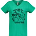 thumbnail image 3 of Inktastic Summer Vacation Mode Cocoa Beach Florida Women's V-Neck T-Shirt, 3 of 5