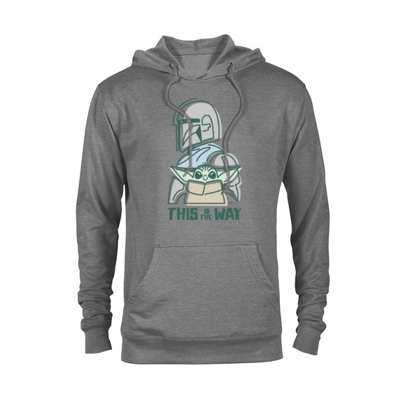 Star Wars The Mandalorian and Grogu This is the Way Cute - Pullover Hoodie for Adults - Customized-Athletic Heather
