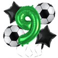 thumbnail image 1 of Yanonmyfd Soccer Balloons 10th Birthday Decorations for Boy - Soccer Birthday Party Balloons World Cup Sports Theme Party Decorations Decor Supplies - 32inch Foil Mylar Green 10 Balloon,Green 9, 1 of 11