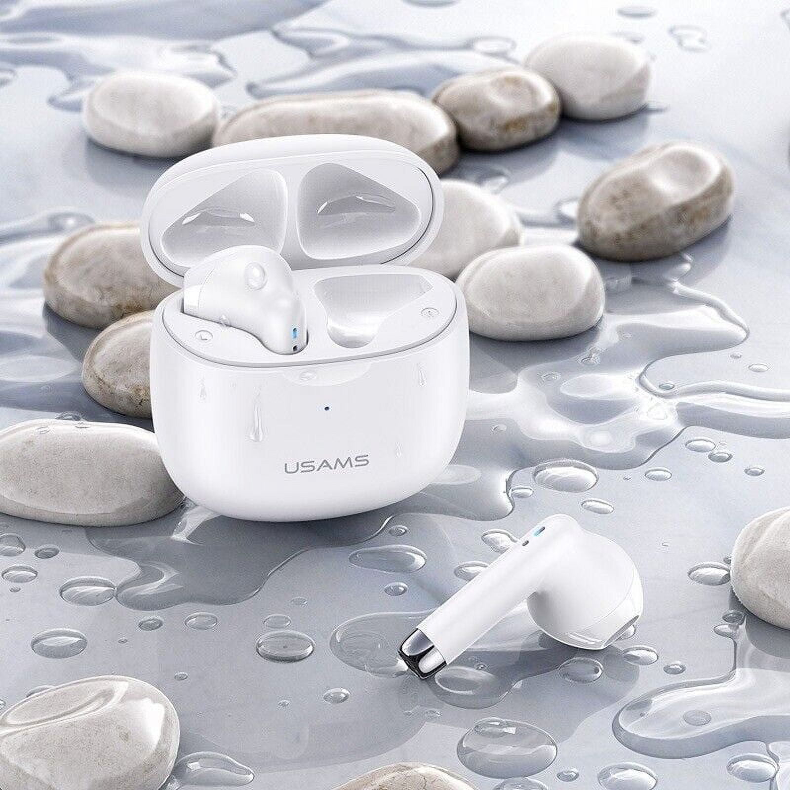Wireless Earbuds Headphones for Motorola One Hyper Bluetooth 5.3 in-Ear Earphones Headset with Mic and Touch Control TWS Earbuds with Charging Case - White