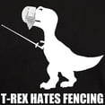 thumbnail image 3 of CafePress - T Rex Hates Fencing Dark T Shirt - Men's Classic Graphic Cotton T-Shirt, 3 of 4
