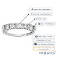 thumbnail image 3 of Vir Jewels 1 CTTW Diamond Engagement Ring I1-I2 Clarity Certified 5 Stones in 14K White Gold, 3 of 8