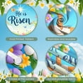 thumbnail image 4 of Religious Theme He is Risen Banner Easter Resurrection Display Colorful Flowers Butterfly Decor Easter Backdrop for Easter Celebration Resurrection Sunday Church Event, 4 of 9